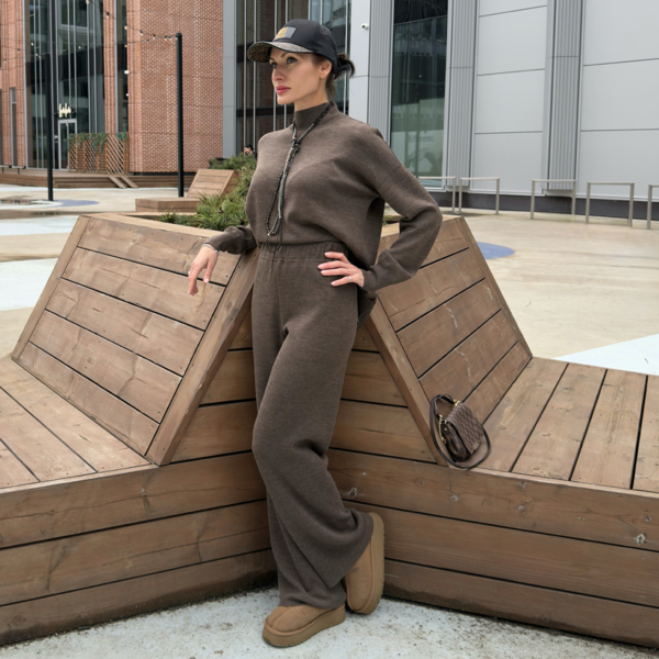 Kersti коричневые шерстяные брюки