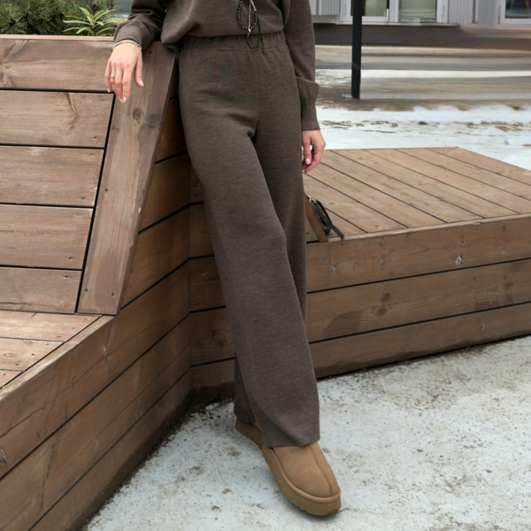 Kersti коричневые шерстяные брюки