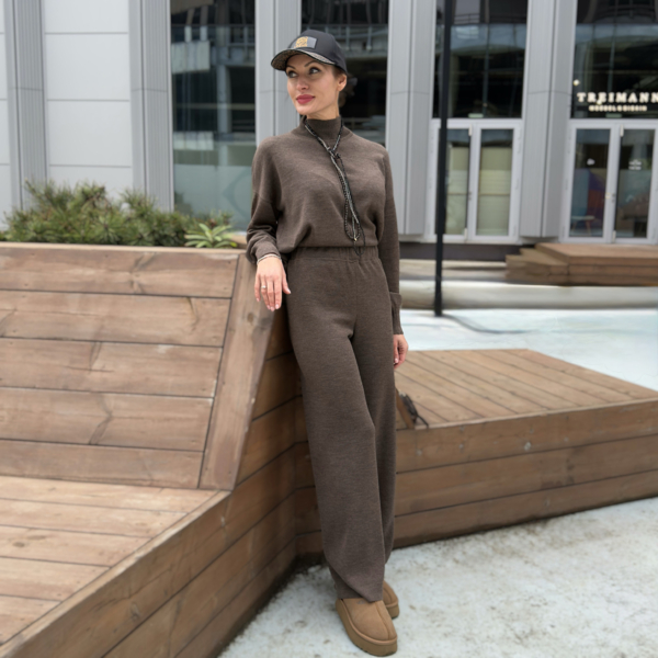 Kersti коричневые шерстяные брюки