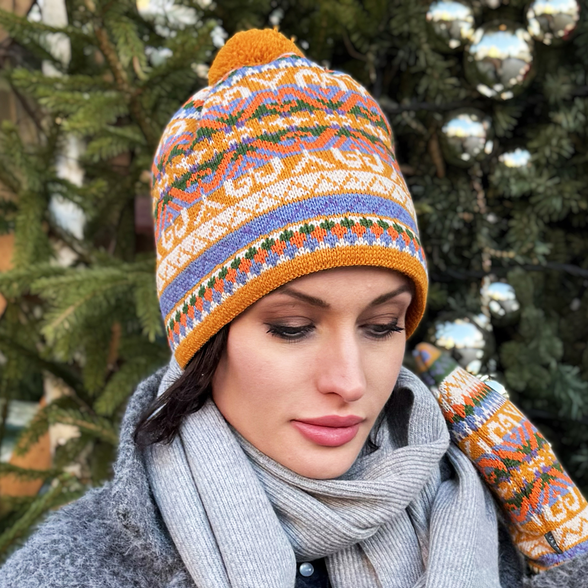 Lamita шапка из шерсти горчичного цвета