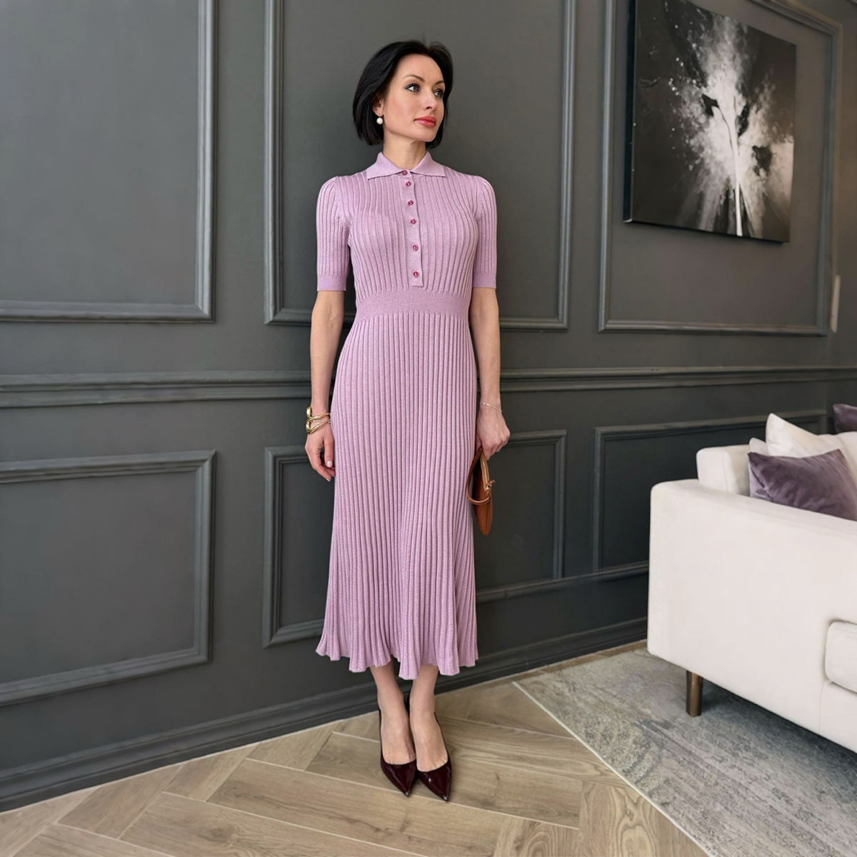 Erin платье лилового цвета