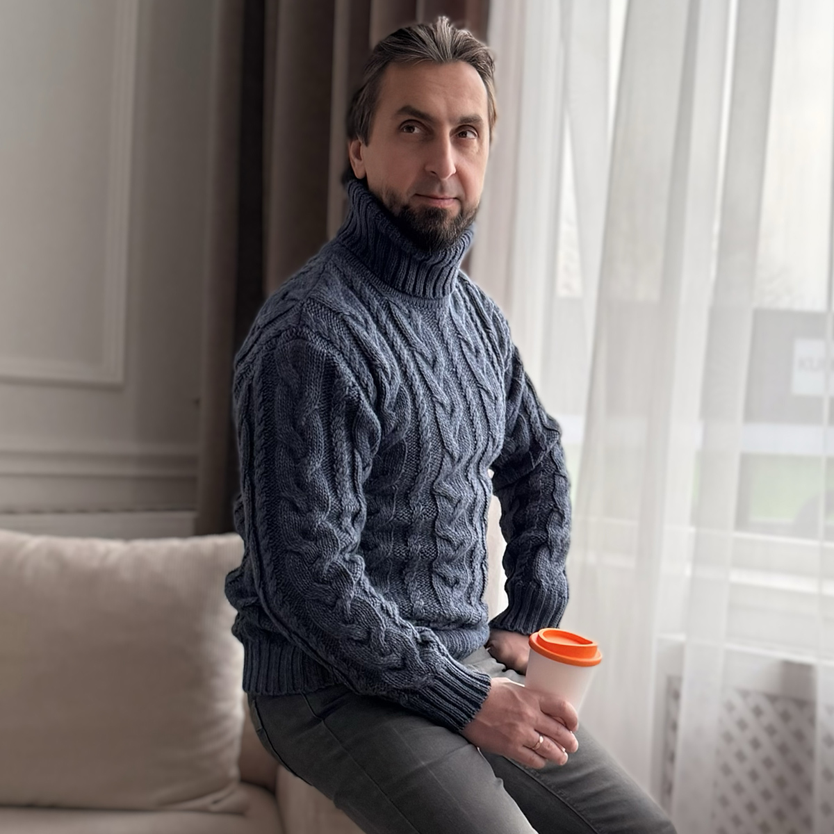 Bruce wool sweater dark blue