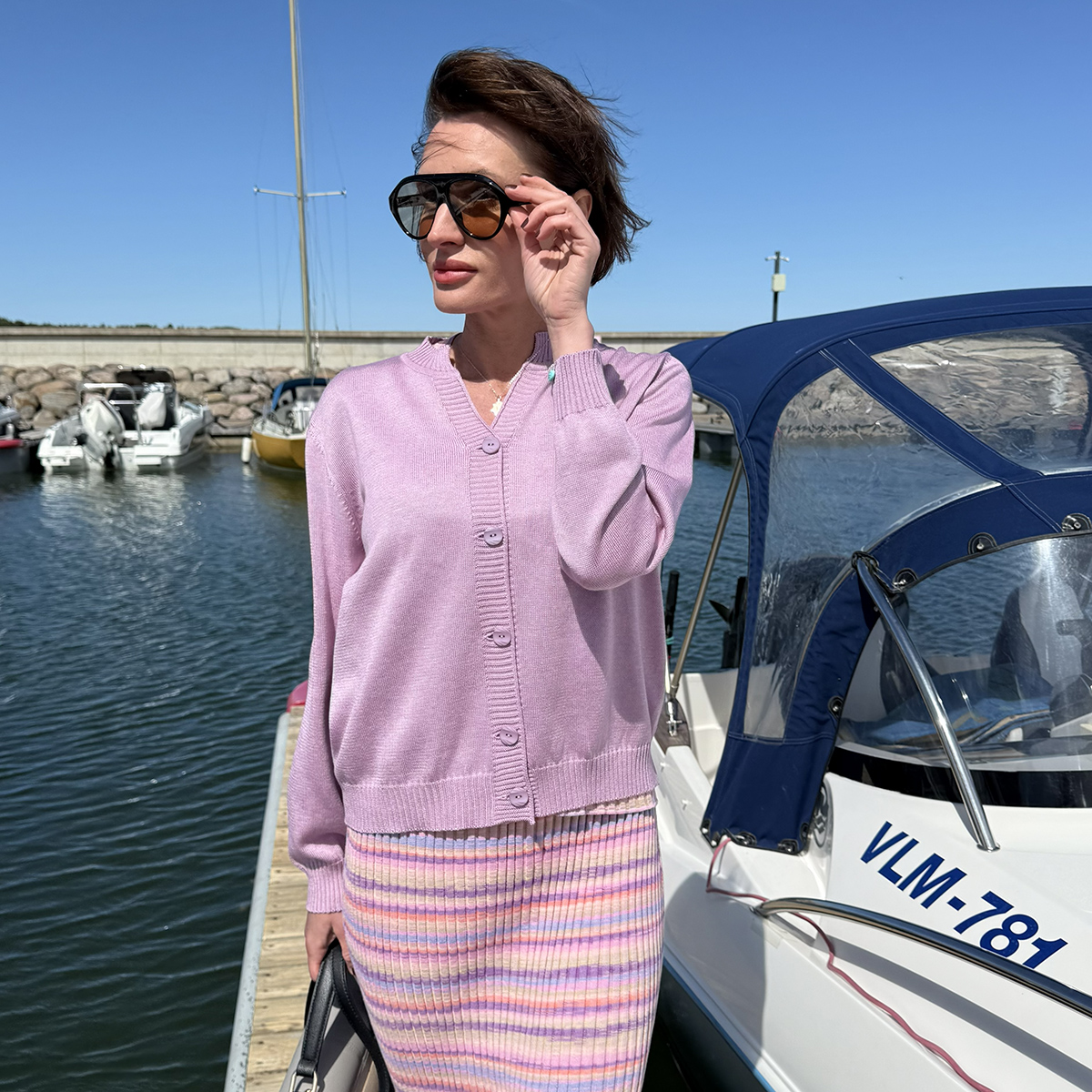 Sara knitted cardigan pink